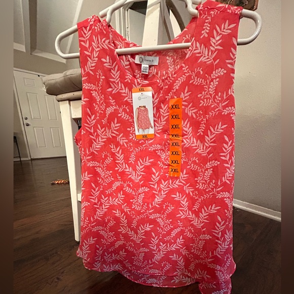 Christina B Multicolor Round Neckline Sleeveless Tank Top double layered xxl New - Picture 3 of 6